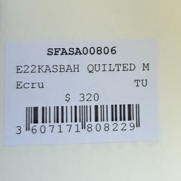 New Sandro Kasbah Quilted Tote Bag –Ecru Light Beige off white Canvas Structured - Picture 8 of 8